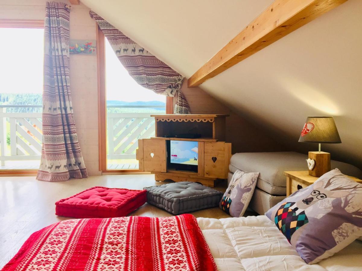 Chalet Le Flocon Bleu - Mauselaine avec vue sur le Lac de Gérardmer Extérieur photo